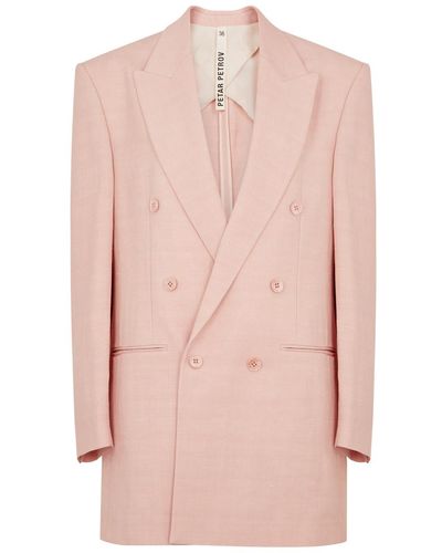 Petar Petrov Back To Town Double-Breasted Blazer - Pink
