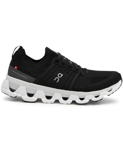 On Shoes Running Cloudswift 3 Panelled Mesh-knit Trainers - Black