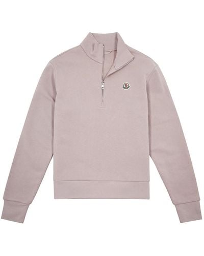 Moncler Half-zip Cotton Sweatshirt - Pink