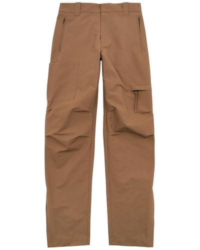 Helmut Lang Cotton-Blend Cargo Trousers - Brown