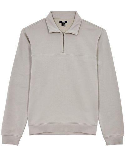PAIGE Davion Half-Zip Cotton Sweatshirt - Gray
