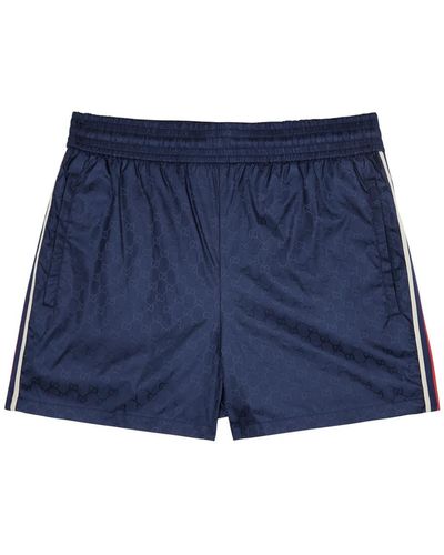 Gucci gg-monogrammed Shell Swim Shorts - Blue