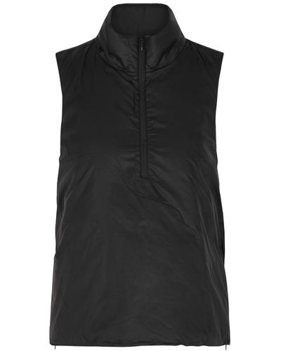 Eileen Fisher Black Half-zip Shell Vest