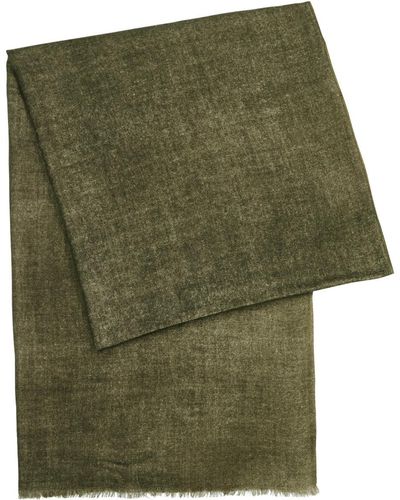 AMA Pure Double-Faced Wool Scarf - Green