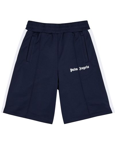 Palm Angels Navy Jersey Track Shorts - Blue