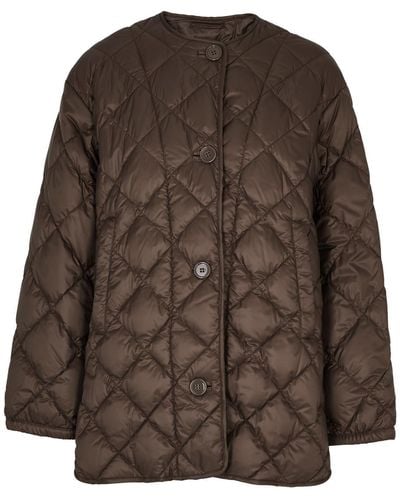 Max Mara The Cube Quilted Shell Jacket - Brown