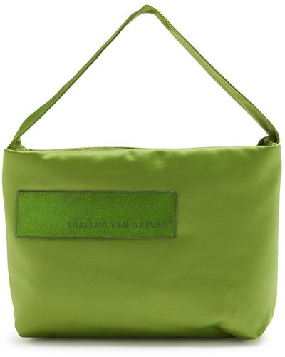Soriano Van Gaever Tara Satin Top Handle Bag - Green