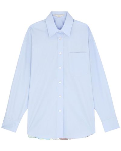 Stella McCartney Printed Silk And Cotton Shirt - Blue