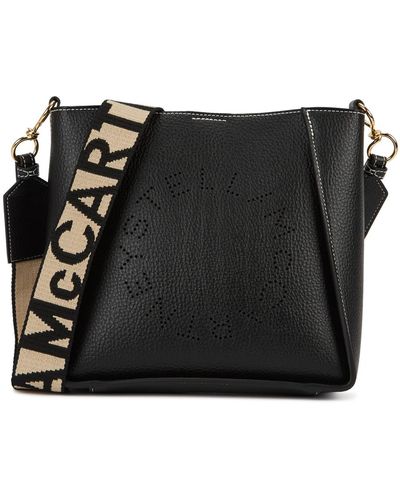 Stella McCartney Stella Logo Mini Faux Leather Cross-body Bag - Black