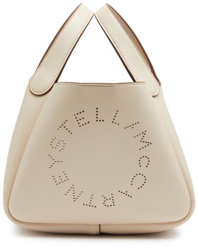 Stella McCartney Stella Logo Faux Leather Cross-body Bag - Natural
