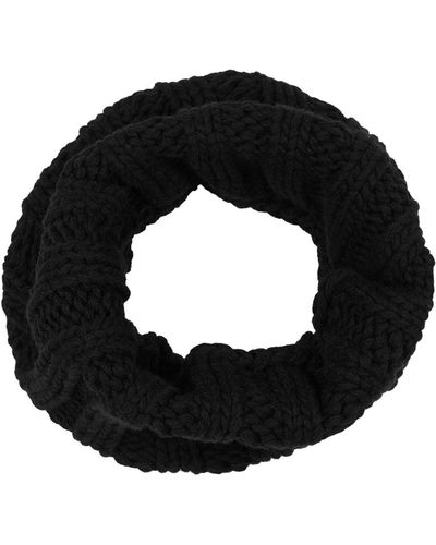 Inverni Ribbed Cashmere Snood - Black