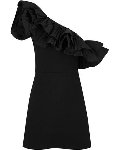 Rebecca Vallance Eva One-shoulder Crepe Mini Dress - Black