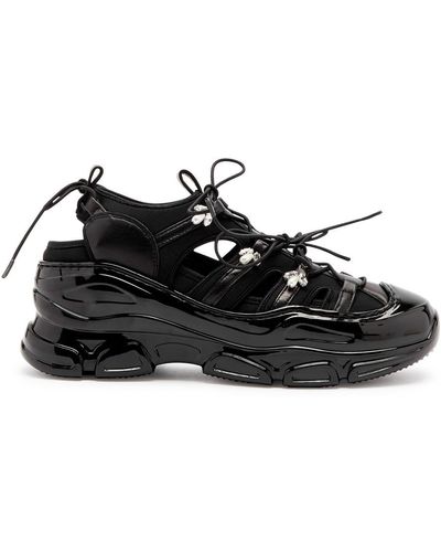 Simone Rocha Embellished Neoprene Sneakers - Black