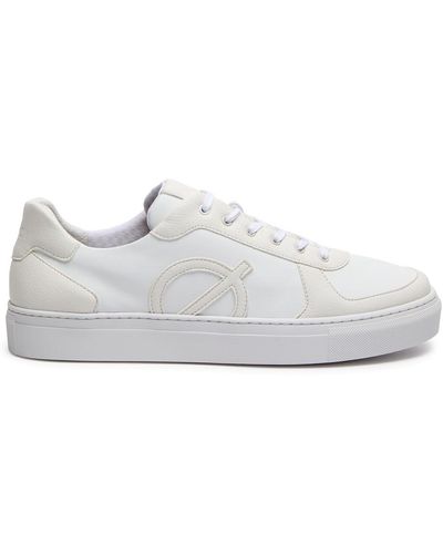 Løci Classic Panelled Faux Leather Trainers - White