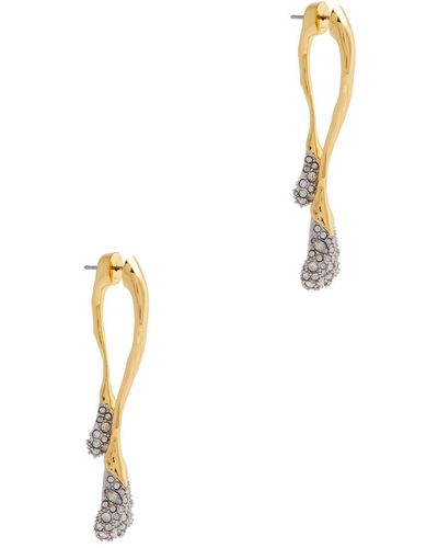 Alexis Solanales 14kt -plated Drop Earrings - White