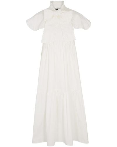 Sister Jane Haven Bow Cotton Midi Dress - White