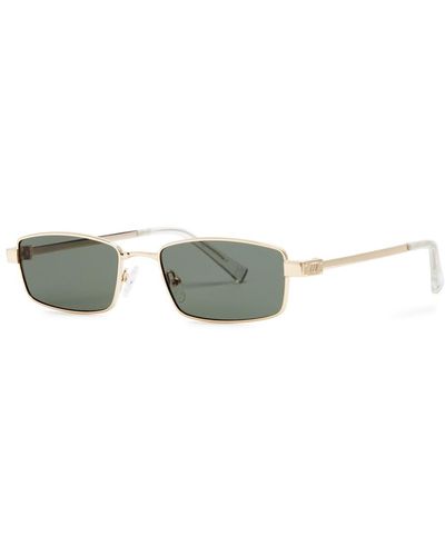 Le Specs Bizarro Rectangle-frame Sunglasses - Green