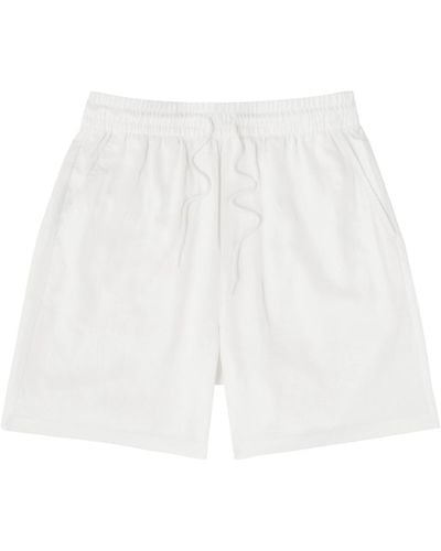 Les Deux Otto Linen-Blend Shorts - White
