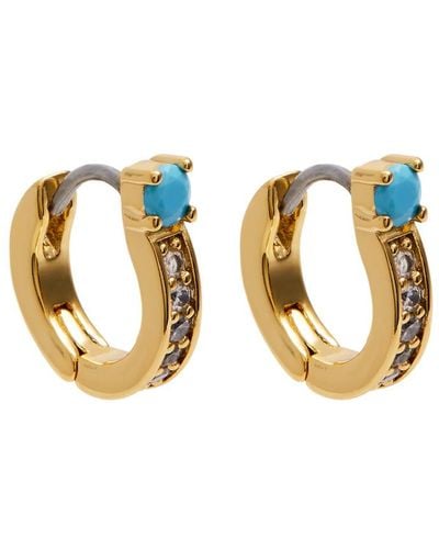 Kate Spade Precious Delights Gold-plated Hoop Earrings - White