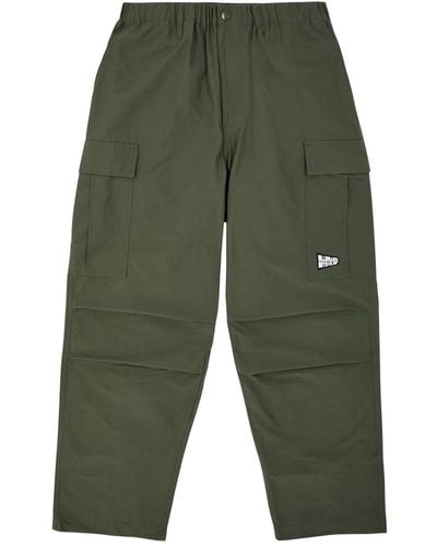 BBCICECREAM Logo Cotton-Blend Cargo Trousers - Green