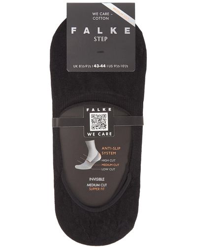 FALKE Tiago Cotton-Blend Sneaker Socks - Black
