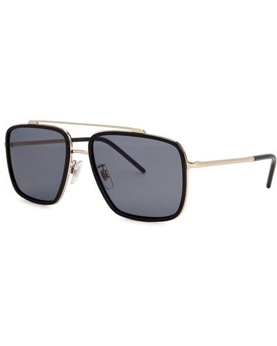 Dolce & Gabbana Tone Aviator-Style Sunglasses, Sunglasses - Black