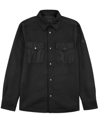 Alpha Tauri Waver Cotton-Blend Overshirt - Black