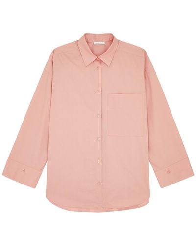 By Malene Birger Derris Cotton-Poplin Shirt - Pink