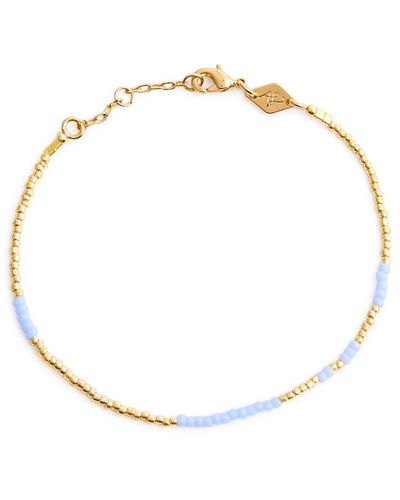 Anni Lu Asym 18kt Gold-plated Beaded Bracelet - White
