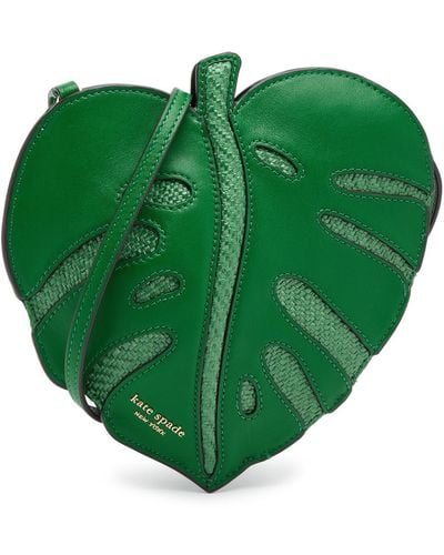 Kate Spade Playa 3D Leaf Leather Cross-Body Bag - Green
