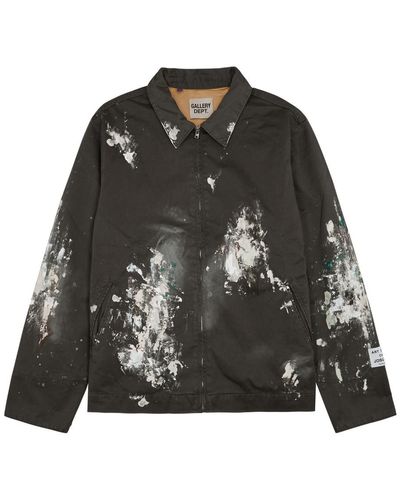 GALLERY DEPT. Montecito Paint-splattered Cotton Jacket - Black