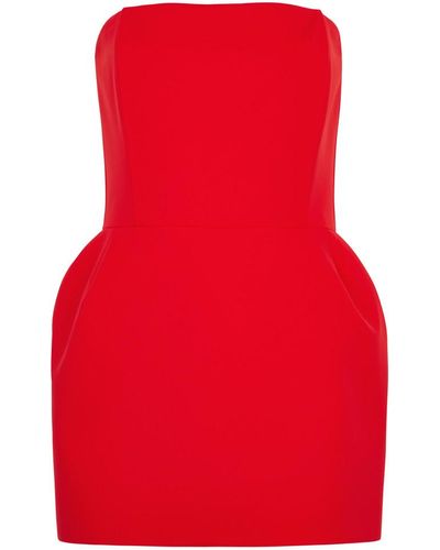 Magda Butrym Strapless Stretch-Jersey Mini Dress - Red