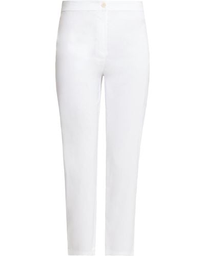 Marina Rinaldi Poplin Trousers - White