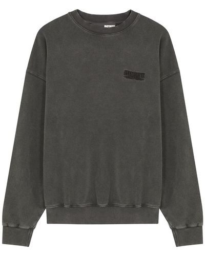 ROTATE SUNDAY Enzyme Embroidered Cotton Sweatshirt - Grey