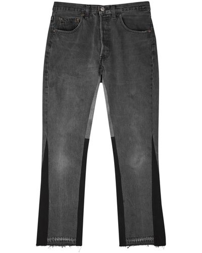 Jeanius Bar Atelier Paneled Flared Jeans - Gray
