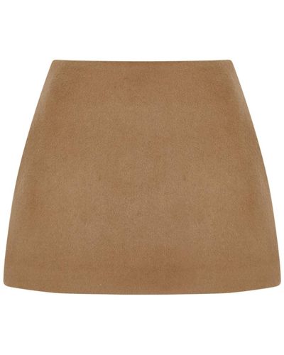 AEXAE Wool Mini Skirt - Natural