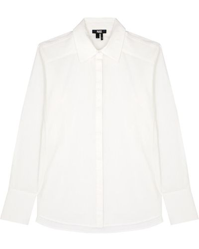 PAIGE Clemence Cotton-Poplin Shirt - White