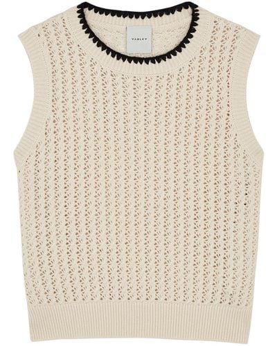 Varley Delaney Open-Knit Cotton Vest - Natural