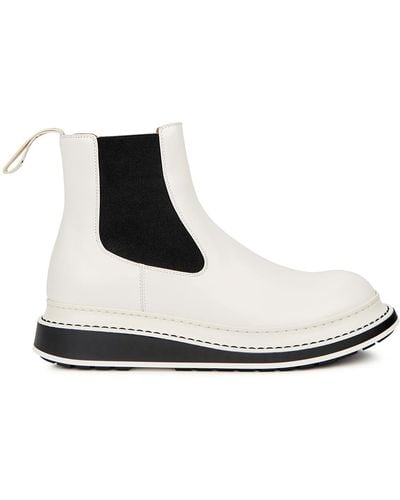 Loewe Leather Chelsea Boots - White