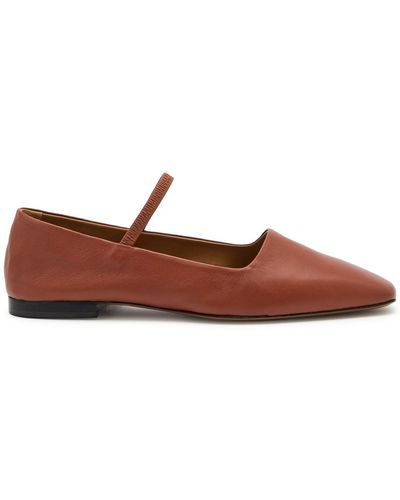 Atp Atelier Petina Mary Jane Leather Flats - Brown