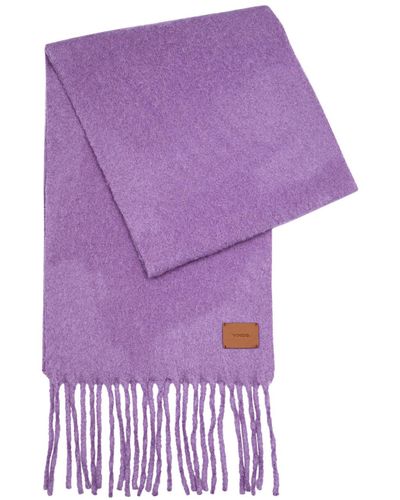 Vince Fringed Alpaca-blend Scarf - Purple