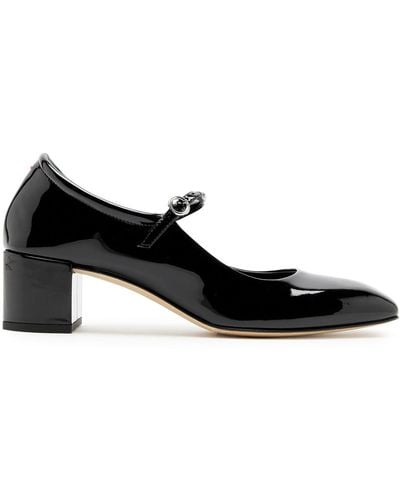 Aeyde Aline Mary Jane 45 Patent Leather Pumps - Black