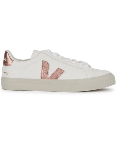 Veja Campo Leather Trainers - White