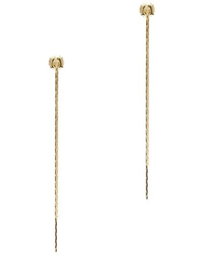 Anissa Kermiche Two Line Tassel 18kt -plated Drop Earrings - White