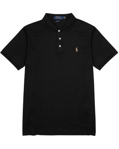 Polo Ralph Lauren Slim Pima-Cotton Polo Shirt - Black
