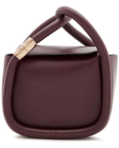Boyy Wonton Charm Leather Top Handle Bag - Purple