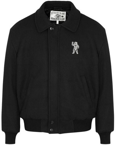 BBCICECREAM Appliquéd Felt Varsity Jacket - Black