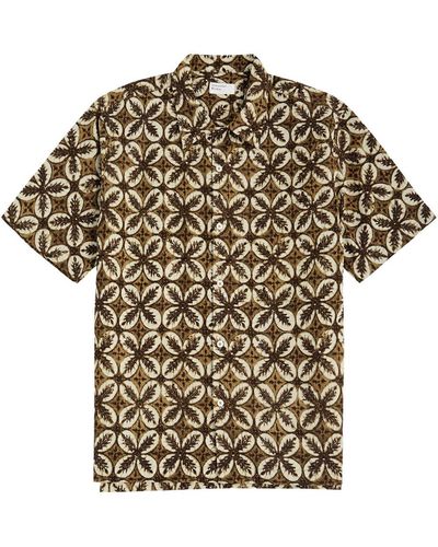 Universal Works Printed Cotton Shirt - Brown