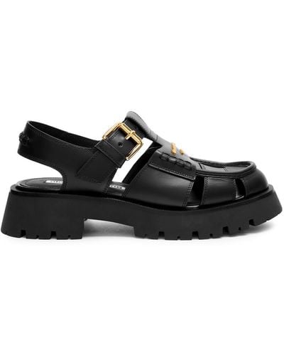 Alexander Wang Carter Leather Sandals - Black