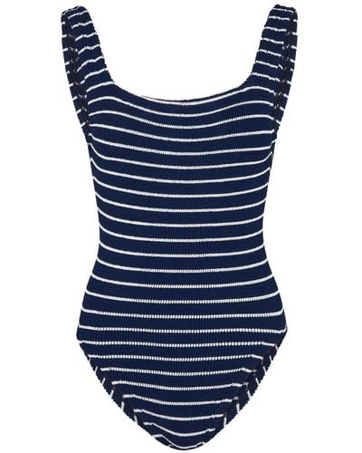 Hunza G Seersucker Swimsuit - Blue